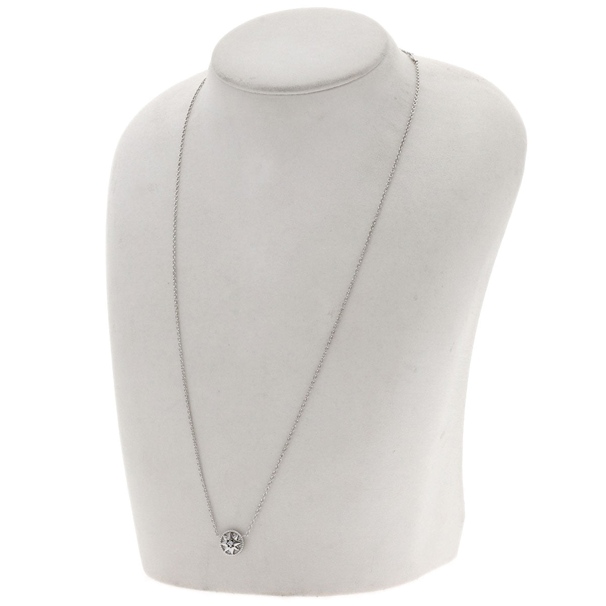 Dior Rose Devan Diamond Small Necklace K18 White Gold Ladies [Used]