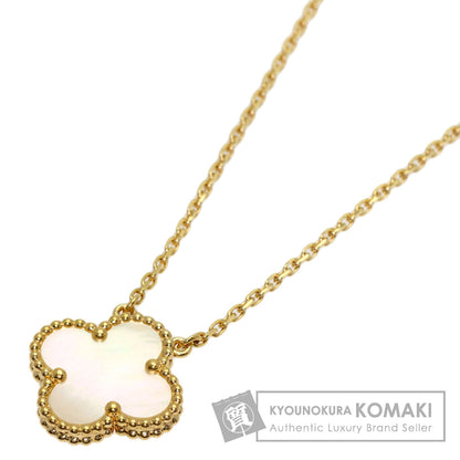 Van Cleef & Arpels Vintage Alhambra Shell Necklace K18 Yellow Gold Ladies [Used]