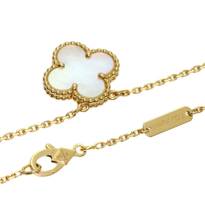 Van Cleef & Arpels Vintage Alhambra Shell Necklace K18 Yellow Gold Ladies [Used]