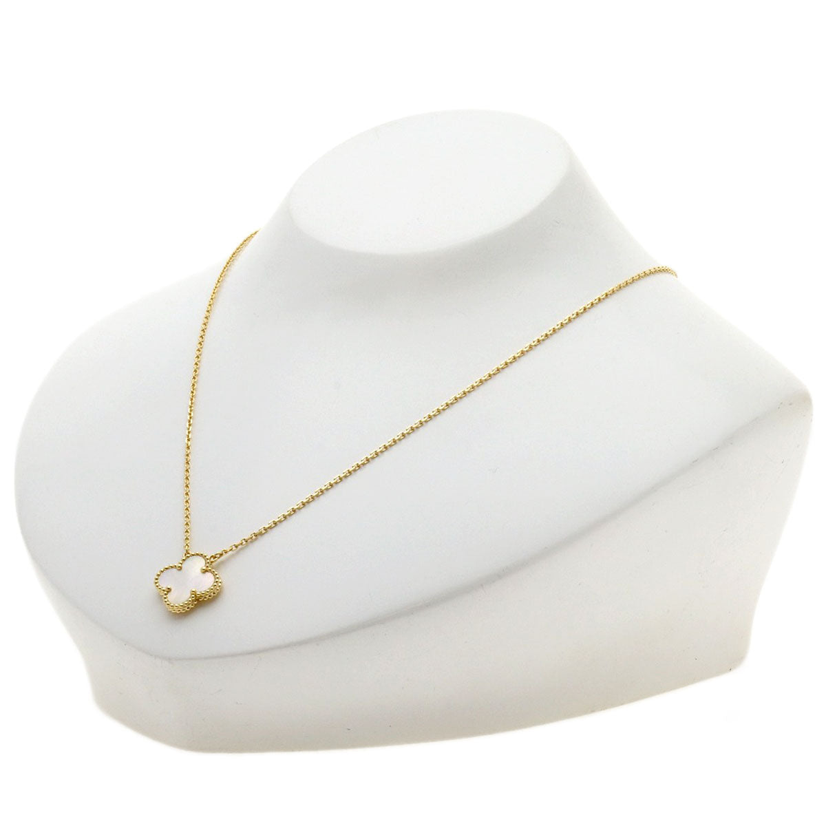Van Cleef & Arpels Vintage Alhambra Shell Necklace K18 Yellow Gold Ladies [Used]
