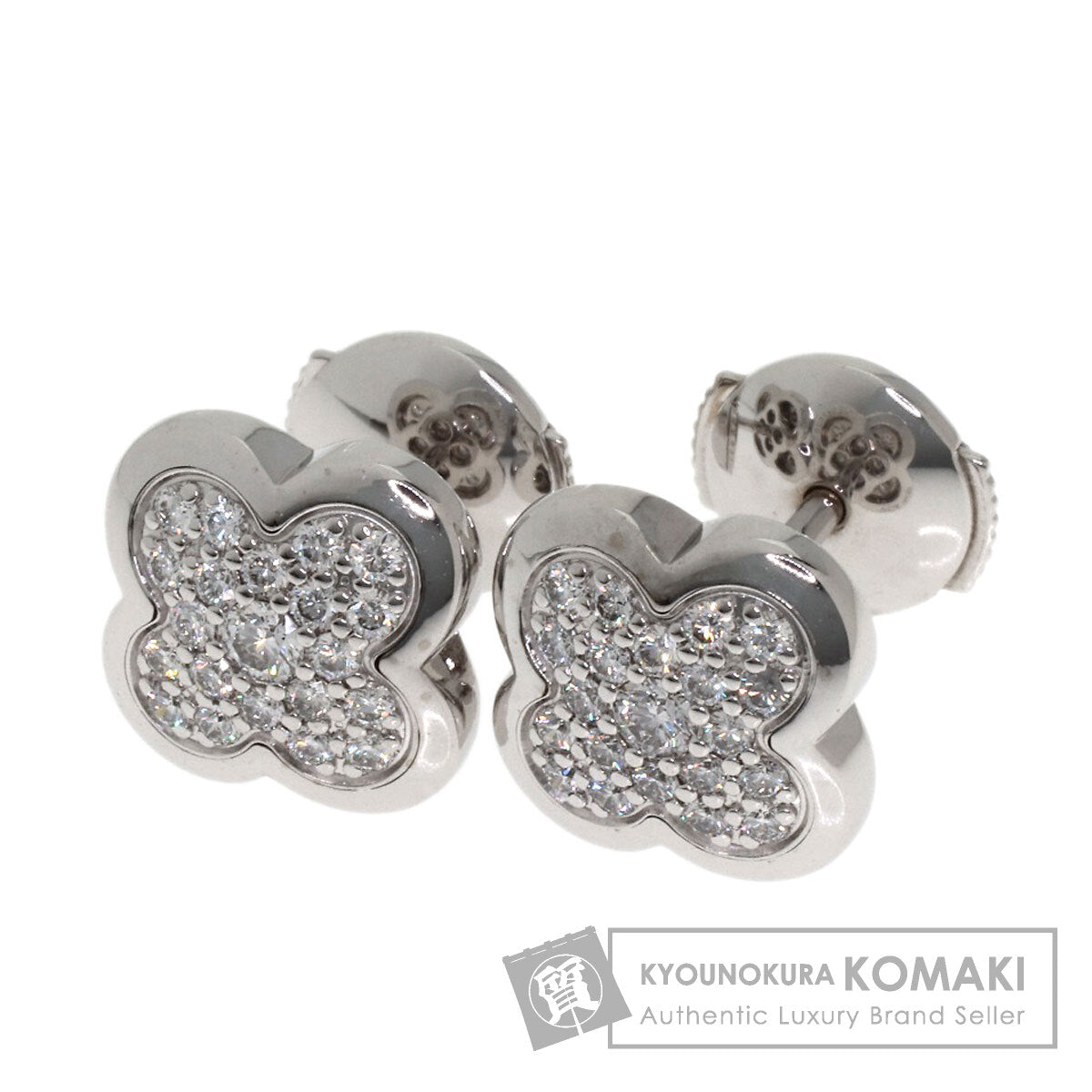 Van Cleef & Arpels Pure Alhambra Diamond earring K18 White Gold Ladies [Used]