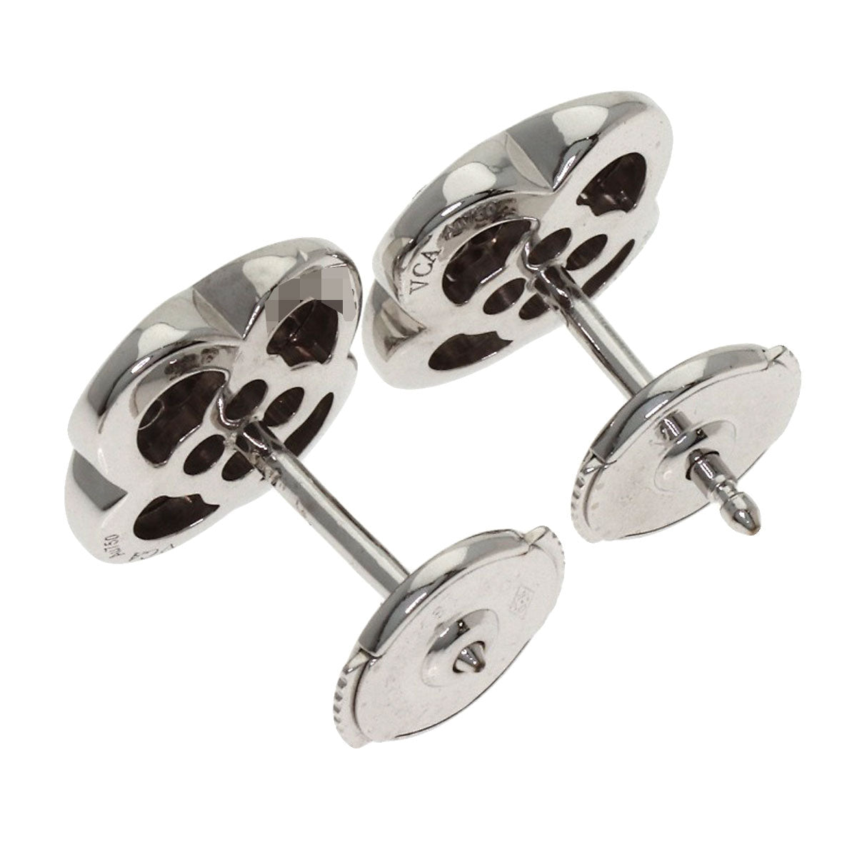 Van Cleef & Arpels Pure Alhambra Diamond earring K18 White Gold Ladies [Used]
