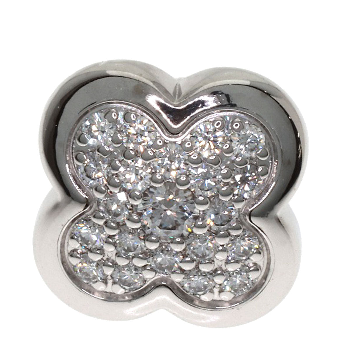 Van Cleef & Arpels Pure Alhambra Diamond earring K18 White Gold Ladies [Used]