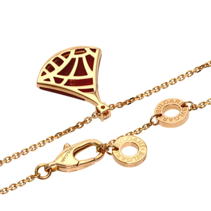 BVLGARI Diva Dream Diamond Carnelian Necklace K18 Pink Gold Ladies [Used]