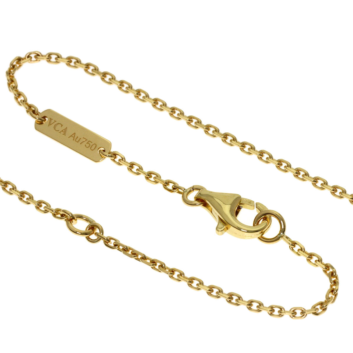 Van Cleef & Arpels Vintage Alhambra Onyx Necklace K18 Yellow Gold Ladies [Used]