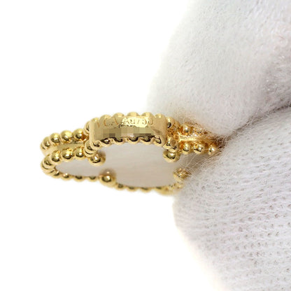 Van Cleef & Arpels Lucky Alhambra 4 Motif Shell Bracelet K18 Yellow Gold Ladies [Used]