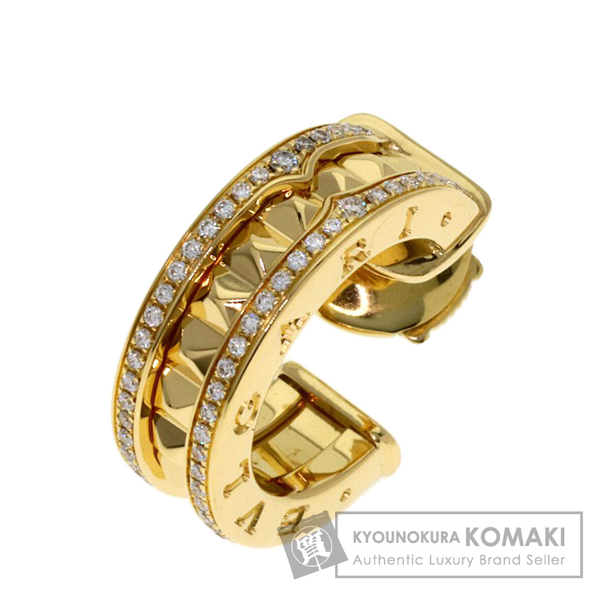 BVLGARI B.zero1 Rock Diamond Left (Single Earring Only) earring K18 Yellow Gold Ladies [Used]