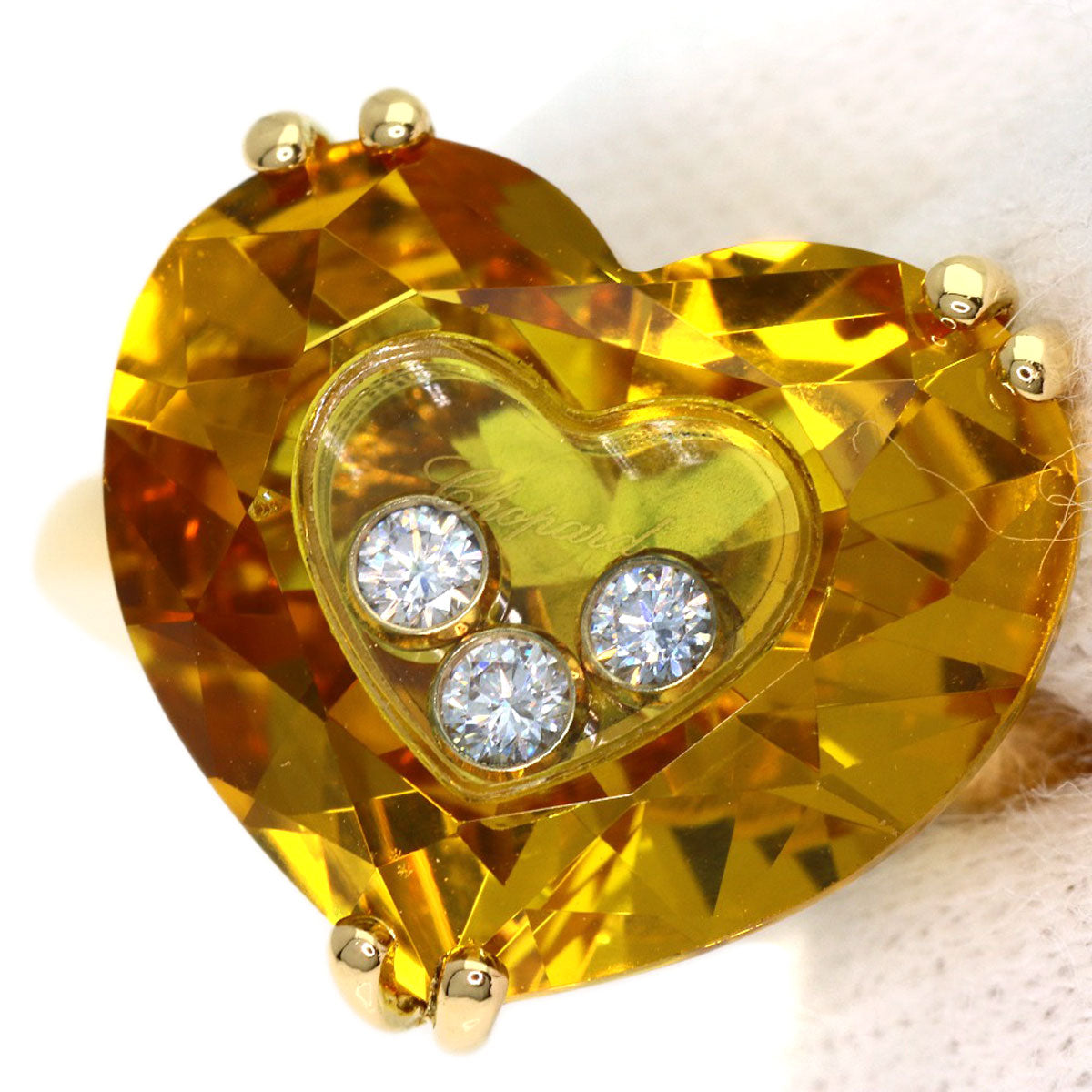 Chopard Saw Happy diamond Ring K18 Yellow Gold Ladies [Used]