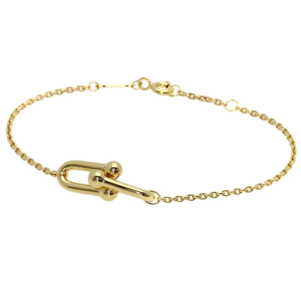 TIFFANY&Co. Hardware double link Bracelet K18 Yellow Gold Ladies [Used]