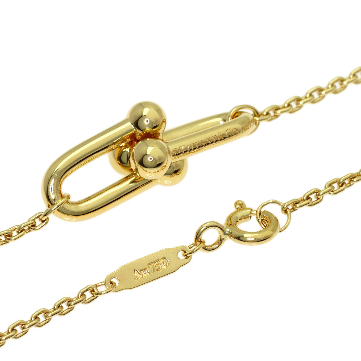 TIFFANY&Co. Hardware double link Bracelet K18 Yellow Gold Ladies [Used]