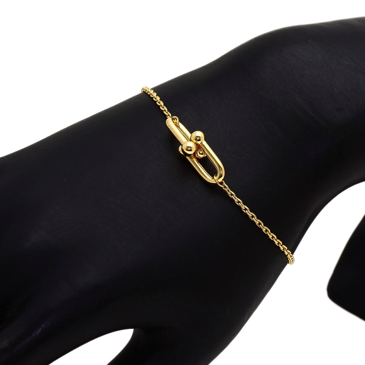 TIFFANY&Co. Hardware double link Bracelet K18 Yellow Gold Ladies [Used]
