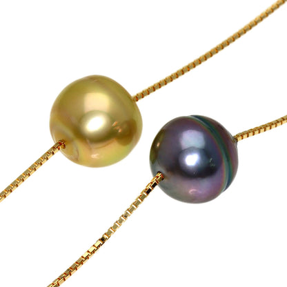 TASAKI Baroque Pearl Station Necklace K18 Yellow Gold Ladies [Used]