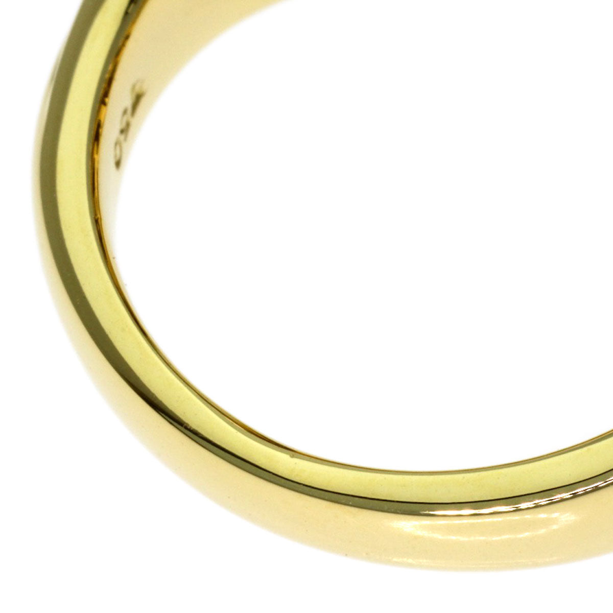 CELINE Double Circle Diamond Ring K18 Yellow Gold Ladies [Used]