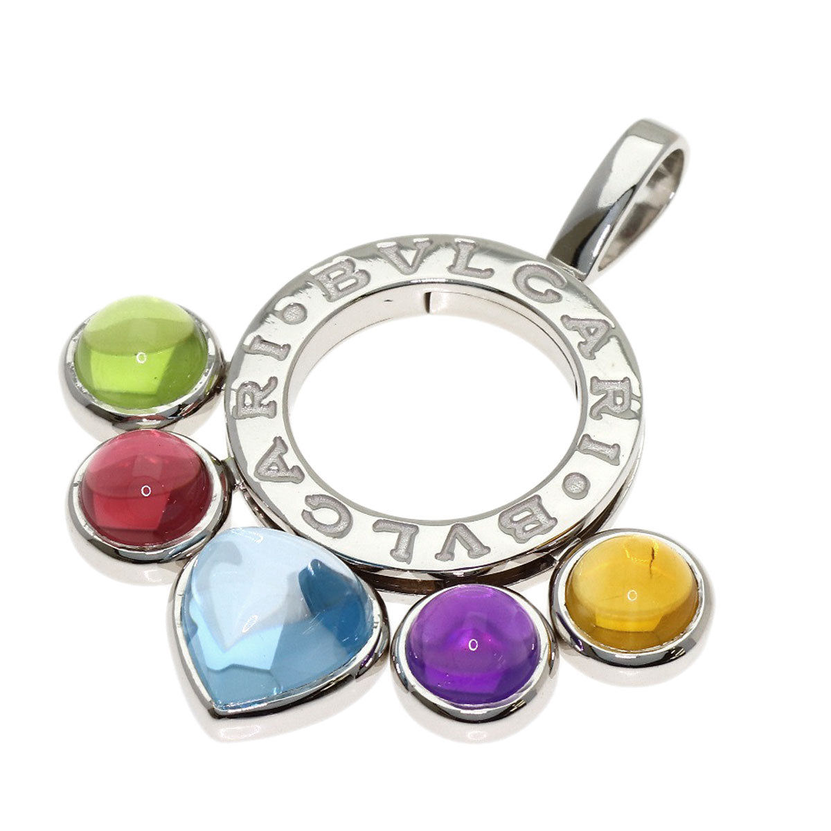 BVLGARI Allegra Multi Stone Pendant top K18 White Gold Ladies [Used]