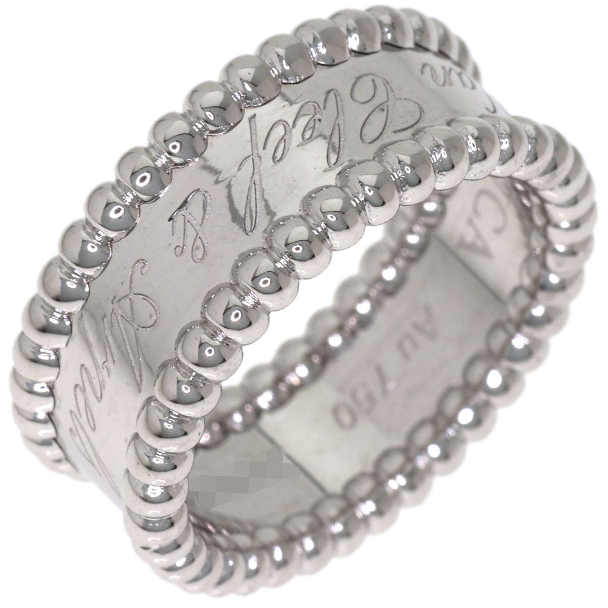 Van Cleef & Arpels Perle Signature Medium #49 Ring K18 White Gold Ladies [Used]