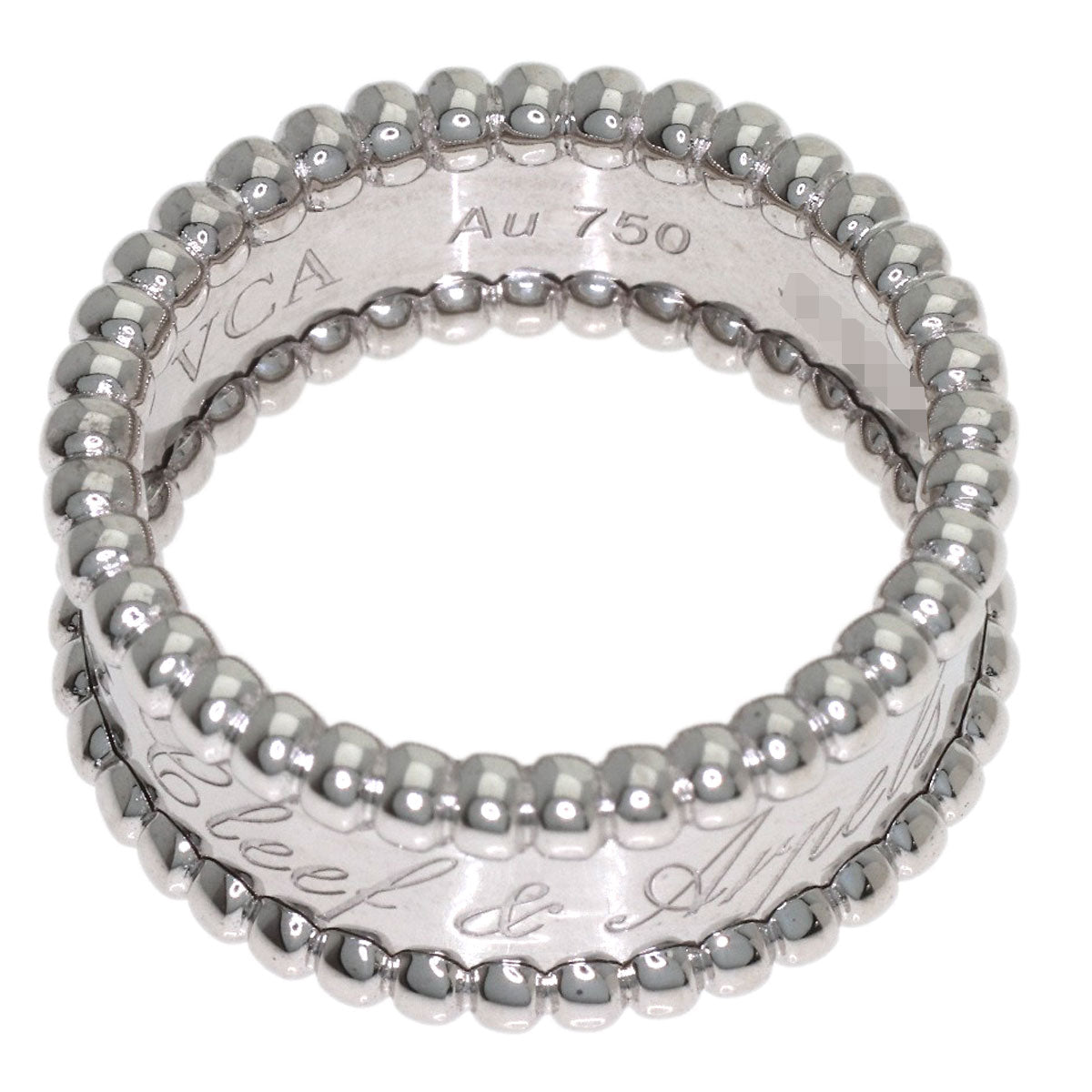 Van Cleef & Arpels Perle Signature Medium #49 Ring K18 White Gold Ladies [Used]