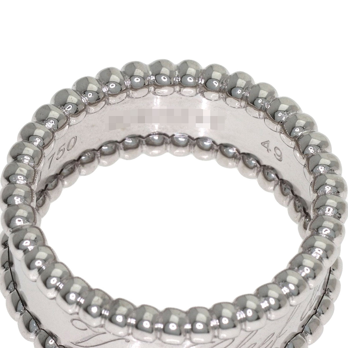 Van Cleef & Arpels Perle Signature Medium #49 Ring K18 White Gold Ladies [Used]