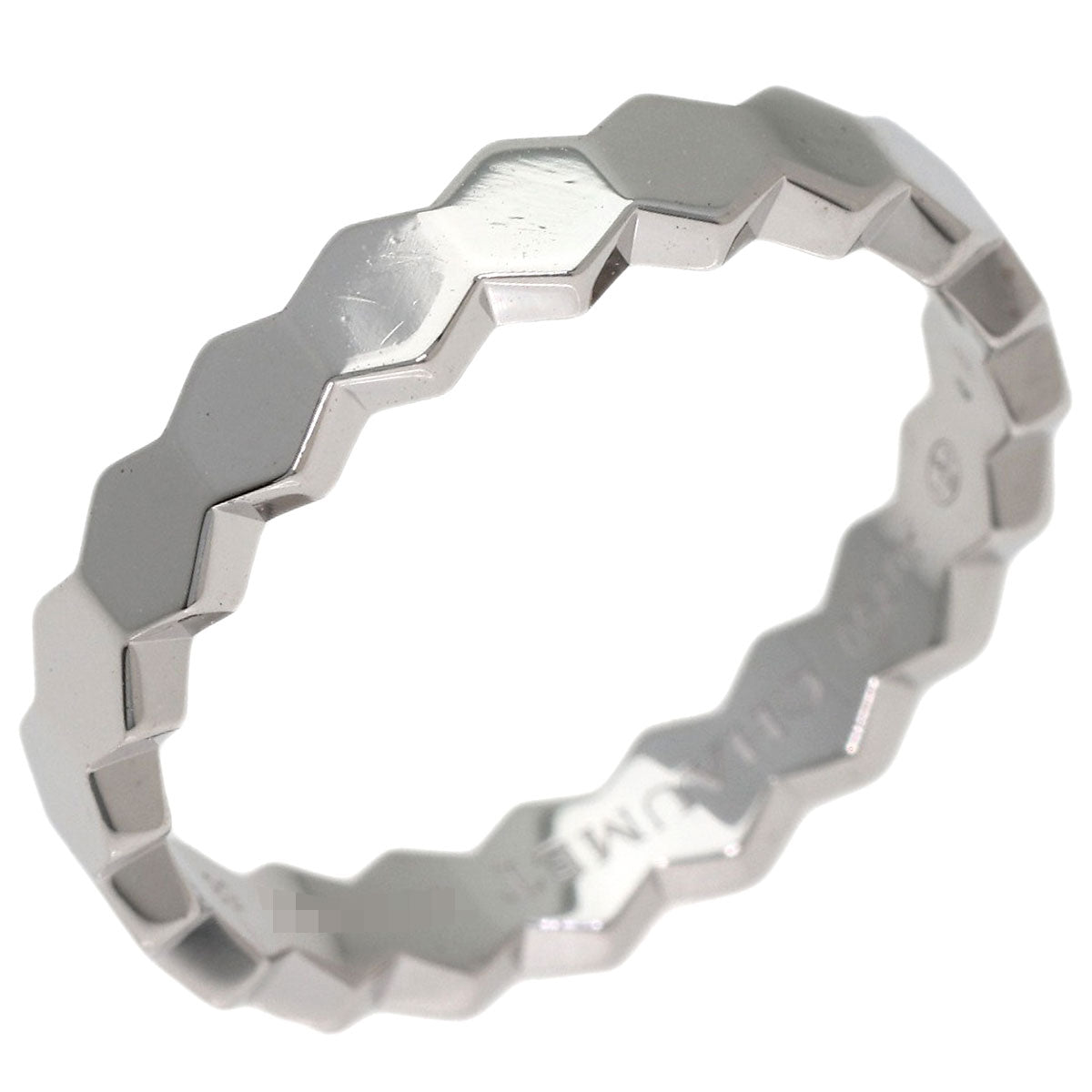 Chaumet Honeycomb B de Chaumet MM #58 Ring K18 White Gold Ladies [Used]