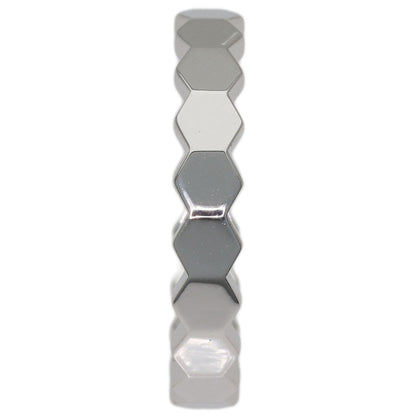 Chaumet Honeycomb B de Chaumet MM #58 Ring K18 White Gold Ladies [Used]