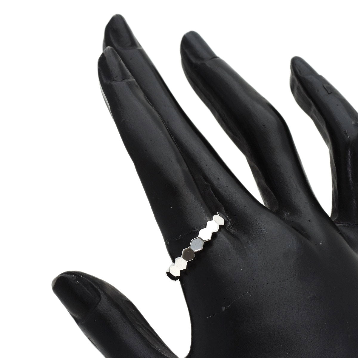 Chaumet Honeycomb B de Chaumet MM #58 Ring K18 White Gold Ladies [Used]