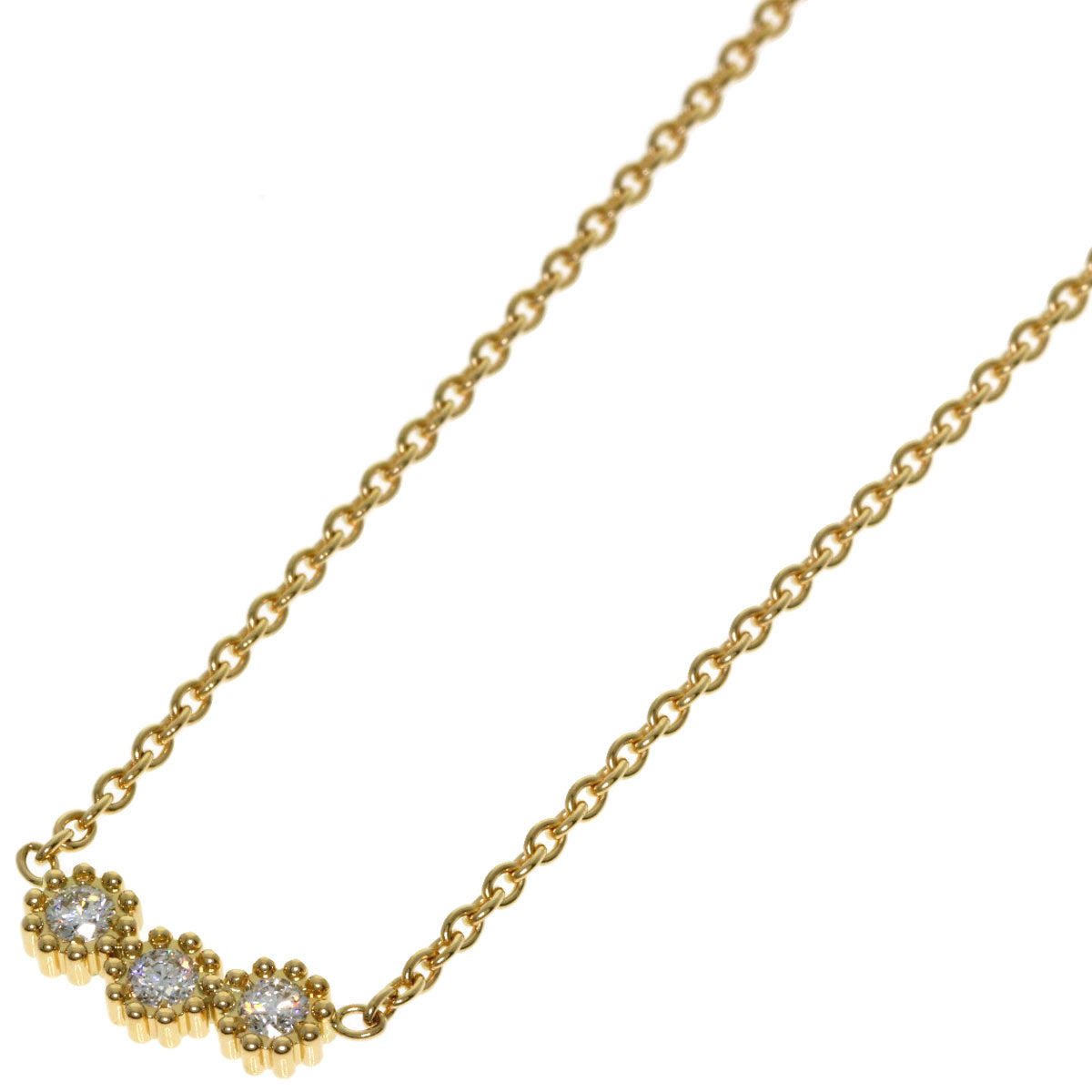 Dior Mimiwi 3PDiamond Necklace K18 Yellow Gold Ladies [Used]