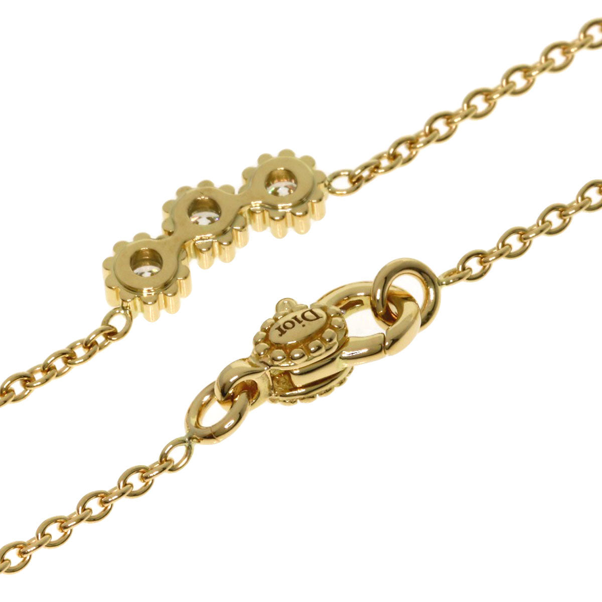 Dior Mimiwi 3PDiamond Necklace K18 Yellow Gold Ladies [Used]