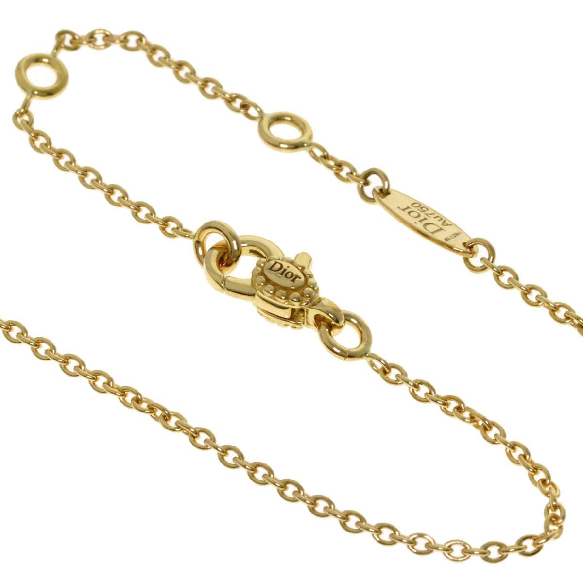Dior Mimiwi 3PDiamond Necklace K18 Yellow Gold Ladies [Used]