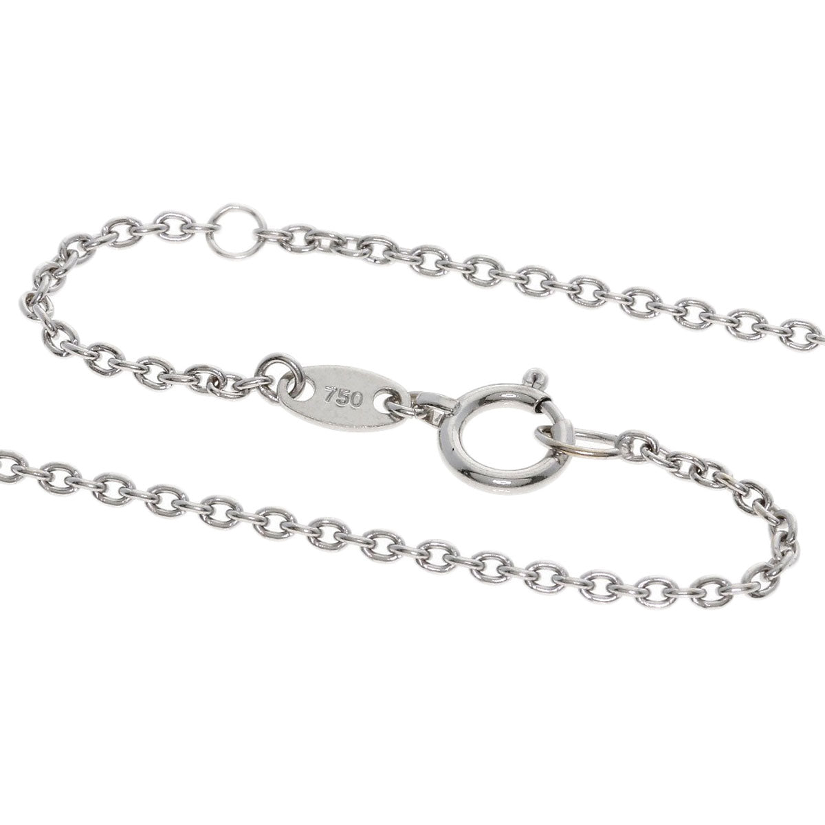WALTHAM swing diamond Necklace K18 White Gold Ladies [Used]