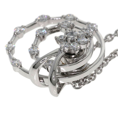WALTHAM swing diamond Necklace K18 White Gold Ladies [Used]