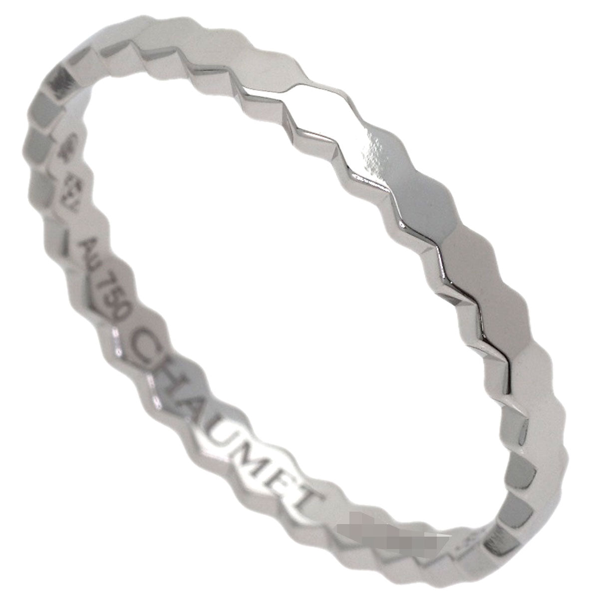 Chaumet Honeycomb B de Chaumet SM #59 Ring K18 White Gold Ladies [Used]