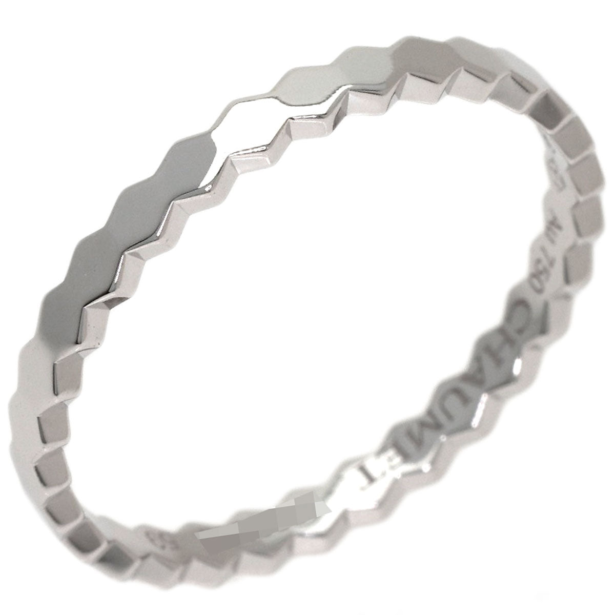 Chaumet Honeycomb B de Chaumet SM #59 Ring K18 White Gold Ladies [Used]
