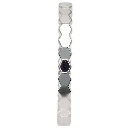 Chaumet Honeycomb B de Chaumet SM #59 Ring K18 White Gold Ladies [Used]