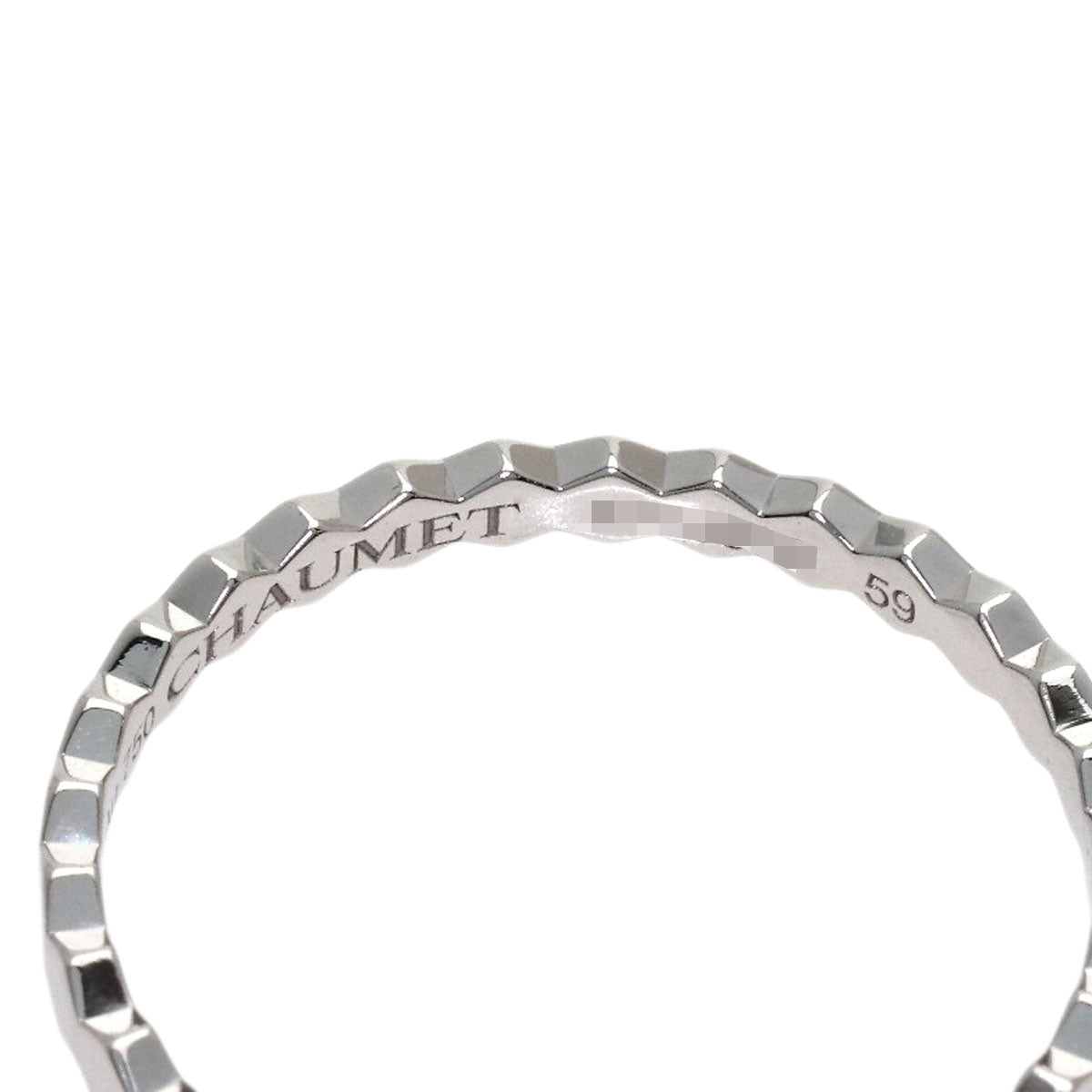 Chaumet Honeycomb B de Chaumet SM #59 Ring K18 White Gold Ladies [Used]