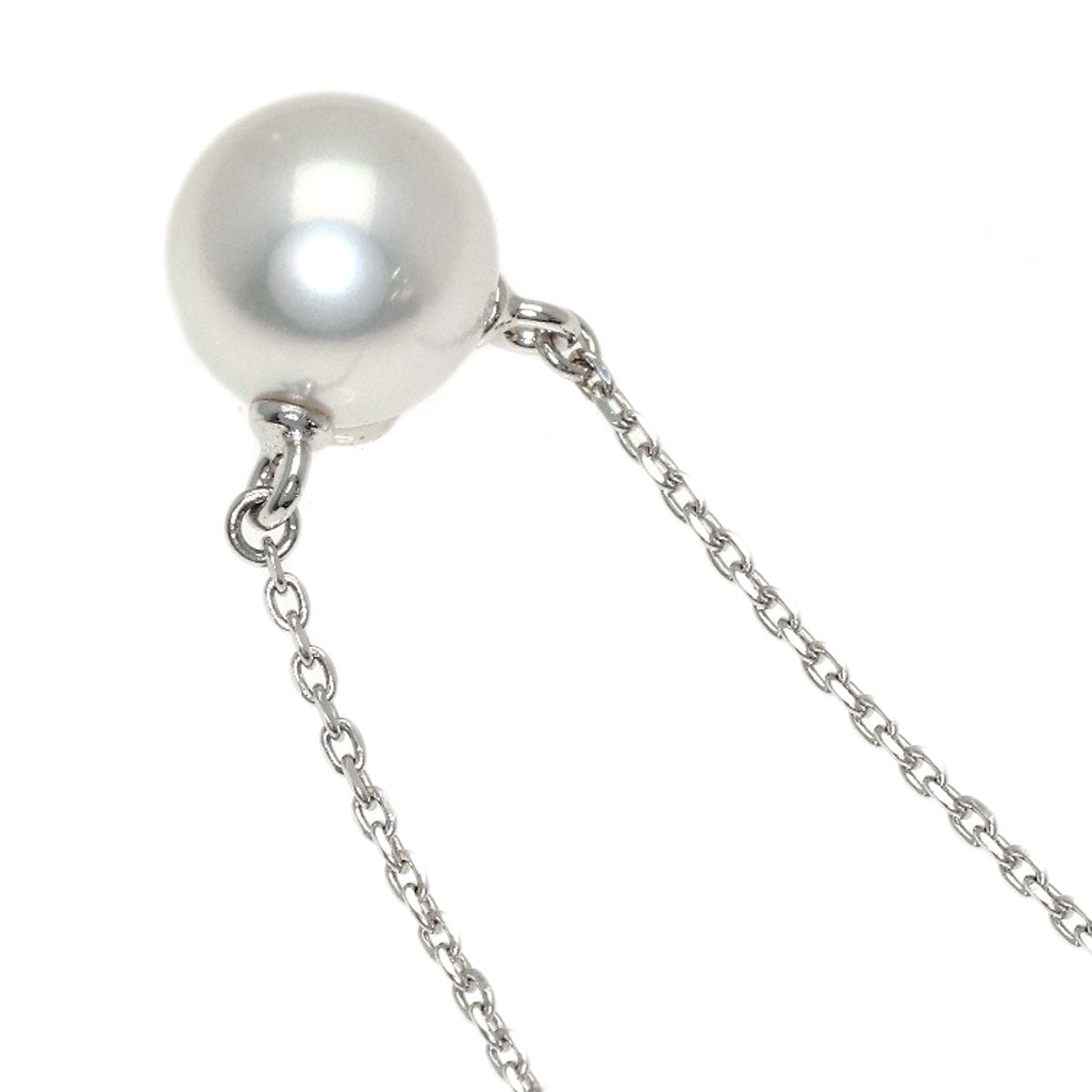 MIKIMOTO Pearl Pearl Sanrio Collaboration Hello Kitty Necklace K18 White Gold Ladies [Used]