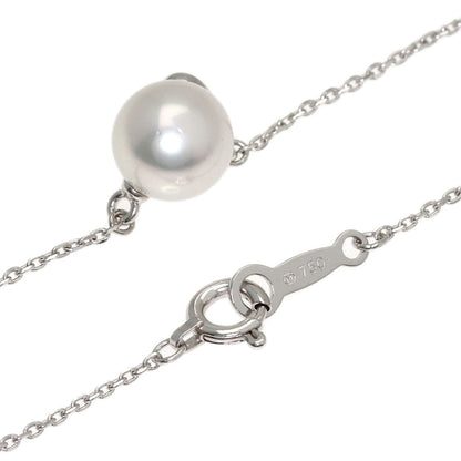 MIKIMOTO Pearl Pearl Sanrio Collaboration Hello Kitty Necklace K18 White Gold Ladies [Used]