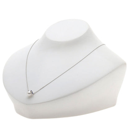 MIKIMOTO Pearl Pearl Sanrio Collaboration Hello Kitty Necklace K18 White Gold Ladies [Used]