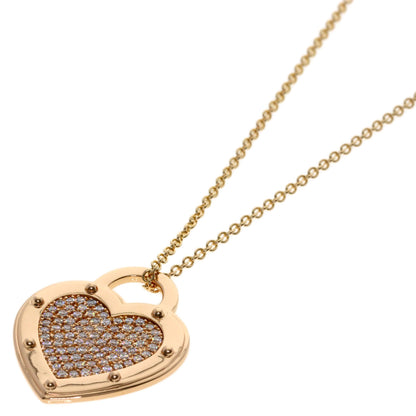 TIFFANY&Co. Return to Love Pave Diamond Necklace K18 Pink Gold Ladies [Used]