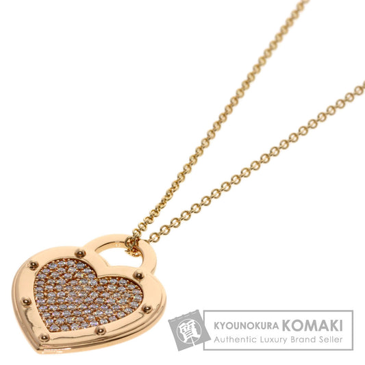 TIFFANY&Co. Return to Love Pave Diamond Necklace K18 Pink Gold Ladies [Used]
