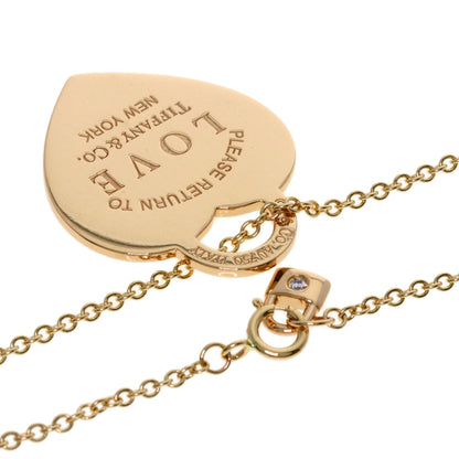 TIFFANY&Co. Return to Love Pave Diamond Necklace K18 Pink Gold Ladies [Used]