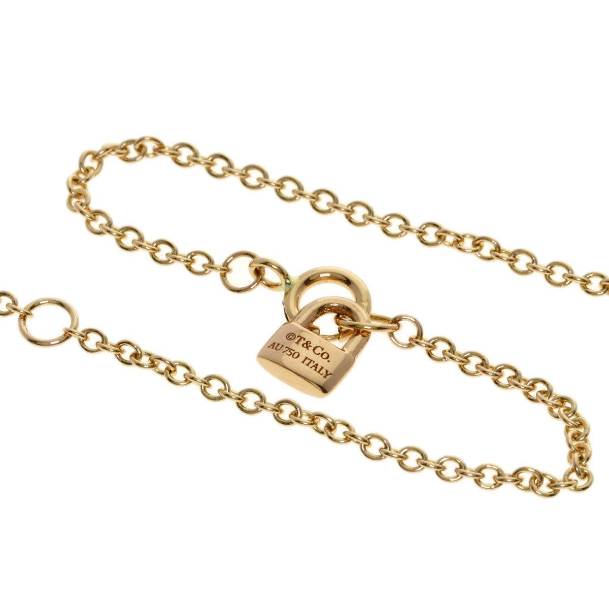 TIFFANY&Co. Return to Love Pave Diamond Necklace K18 Pink Gold Ladies [Used]