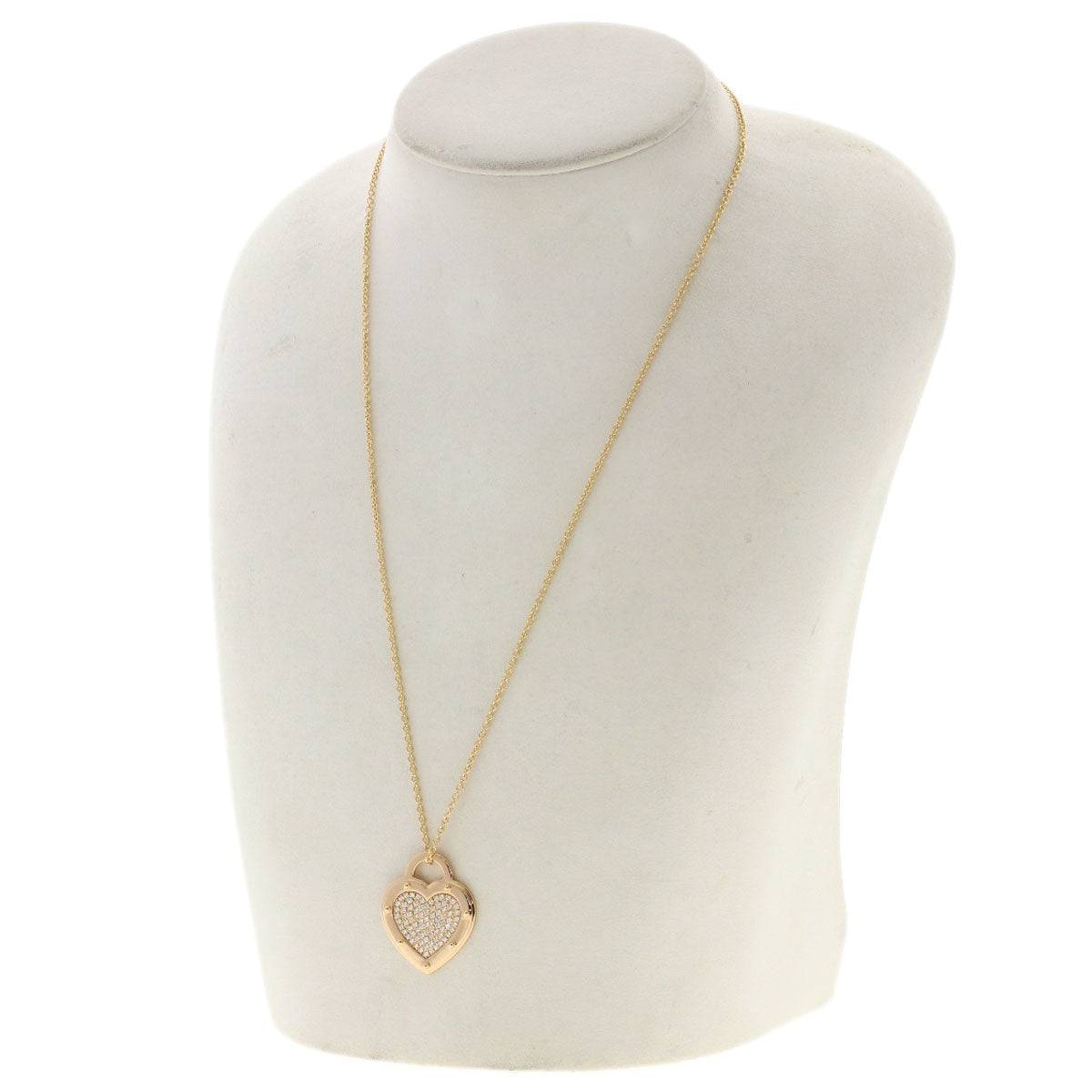 TIFFANY&Co. Return to Love Pave Diamond Necklace K18 Pink Gold Ladies [Used]
