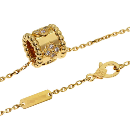 Van Cleef & Arpels Perle Clover Diamond Necklace K18 Yellow Gold Ladies [Used]