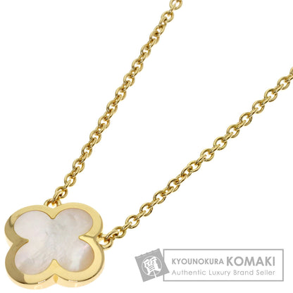 Van Cleef & Arpels Pure Alhambra White Shell Necklace K18 Yellow Gold Ladies [Used]