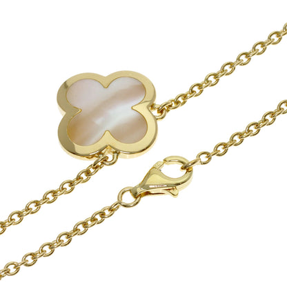 Van Cleef & Arpels Pure Alhambra White Shell Necklace K18 Yellow Gold Ladies [Used]