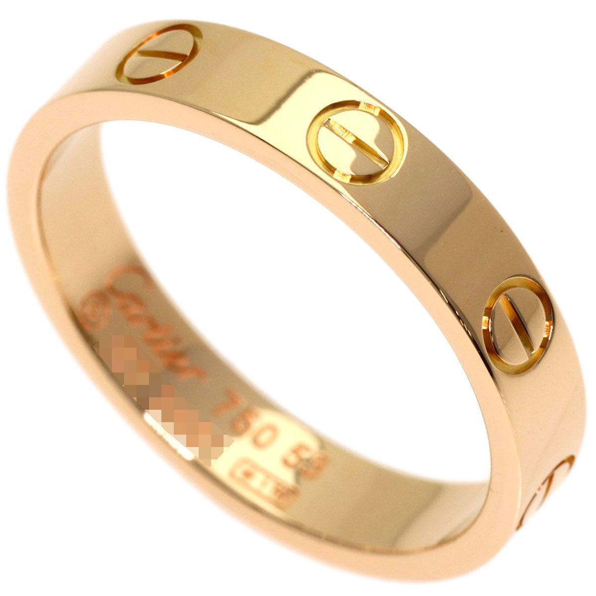 CARTIER mini love ring #53 Ring K18 Pink Gold Ladies [Used]