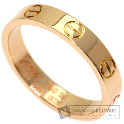 CARTIER mini love ring #53 Ring K18 Pink Gold Ladies [Used]