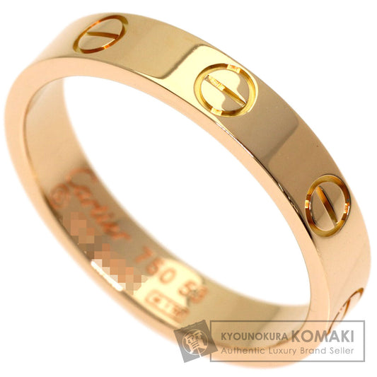 CARTIER mini love ring #53 Ring K18 Pink Gold Ladies [Used]