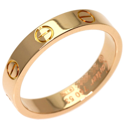 CARTIER mini love ring #53 Ring K18 Pink Gold Ladies [Used]