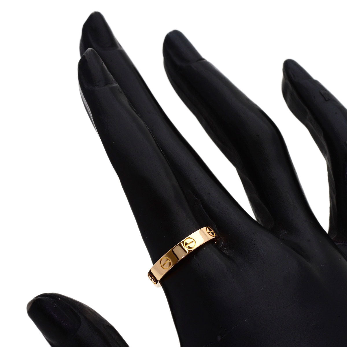 CARTIER mini love ring #53 Ring K18 Pink Gold Ladies [Used]