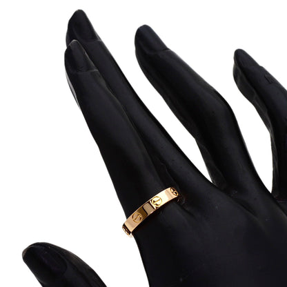 CARTIER mini love ring #53 Ring K18 Pink Gold Ladies [Used]